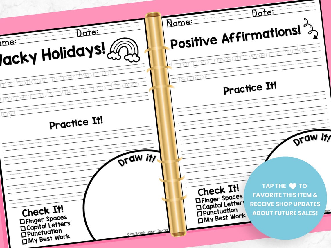 Handwriting Practice Worksheets for Kids | Year-long Printable Bundle ...
