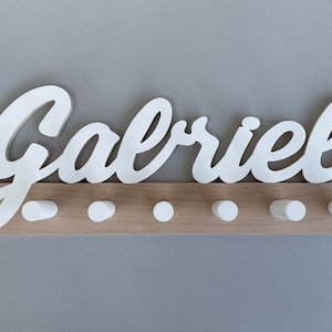 Coat hook with first name