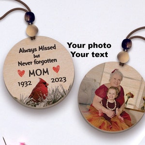 Car Charm/Mom Loss/Memorial Car Charm/Custom Photo Memorial Gift/Grief Gift/Car Memorial/Custom Memorial Gift/Memorial Gift For Loss of Mom/