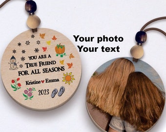 Personalized Photo Car Charm, Custom Friend Keychain Gift
