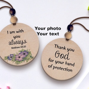 Christian Car Charm/Baptism Gift/Scripture Gift/Rear View Mirror Decor/Car Mirror Hanging /Inspirational/Bible Quote Key Chain/Matthew