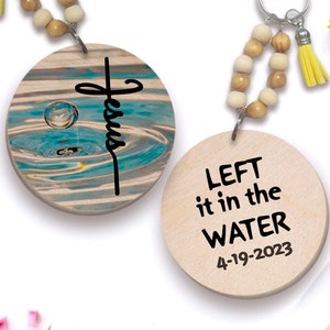 Left in the Water Key-Chain, Baptism Key Chain, Washed By The Water, Adult Baptism, Christian Keychain, Baptism Gift, Gift For Baptism,