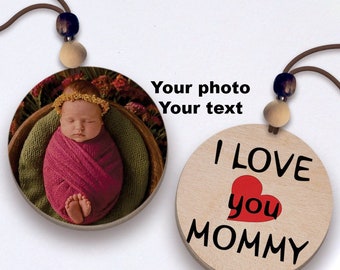 Personalized Photo Car Charm - First Mother's Day Gift
