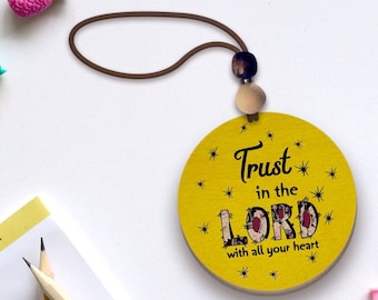 Christian Car Charm: Scripture Rearview Mirror Accessory