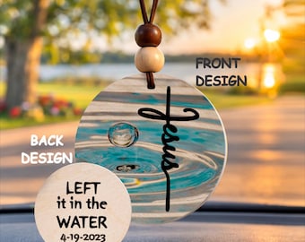 Custom Car Charm-Rearview Mirror Ornament-BAPTISM Gift