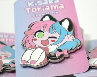 Chibi Kisaka Toriama Enamel Pin - Cute Catgirl Neko Hard Enamel Pin