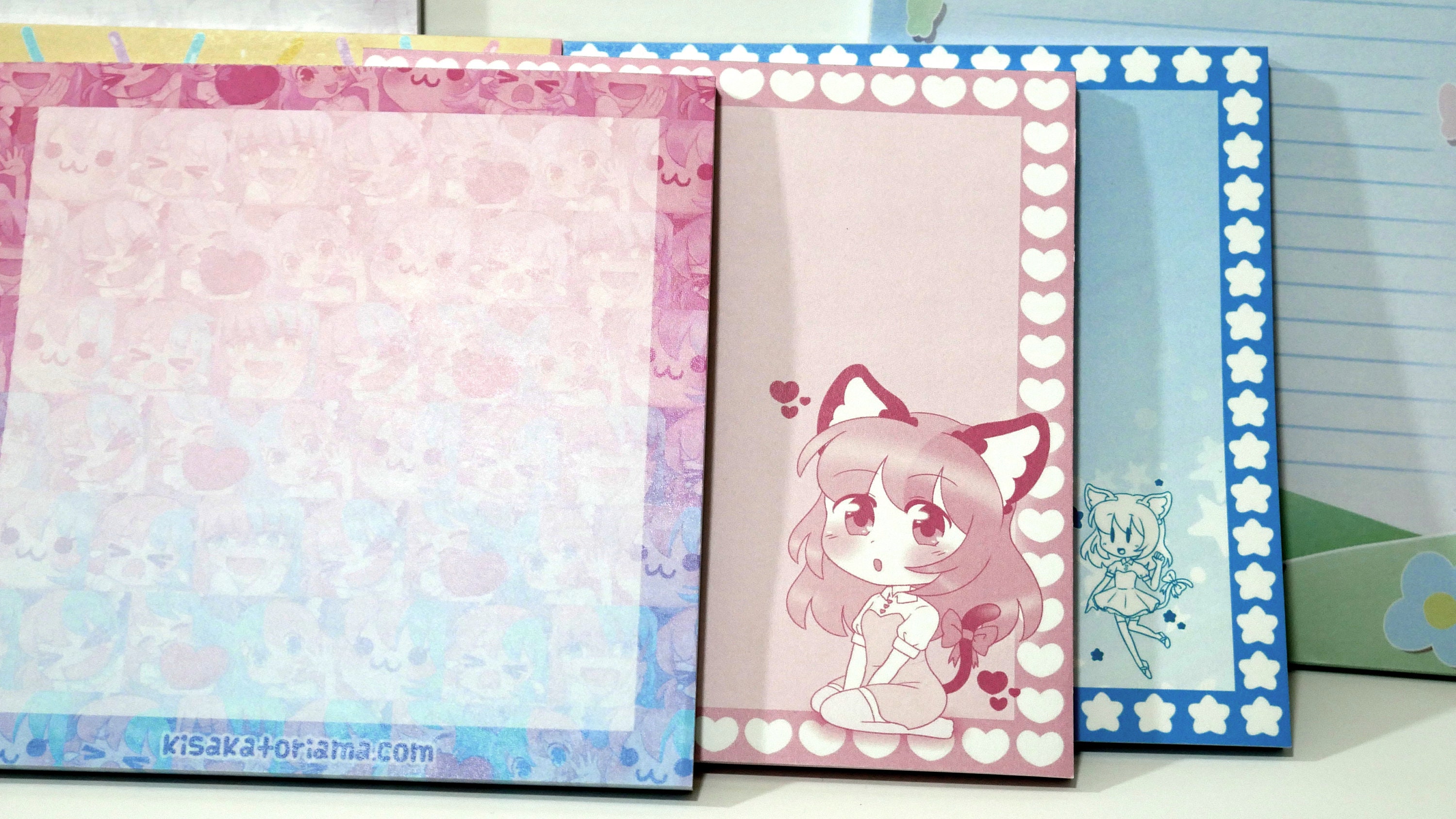 Kisaka Blue 5x5 Memo Pad Original Cute Anime Notepad Etsy