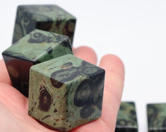 Kambaba Jasper 1.2"/30 mm Cube, Volcanic Rhyolite