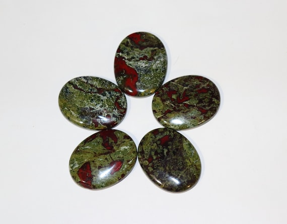 9 Gorgeous Dragon Blood Jasper Coin Shaped Gemstone Beads 15 mm