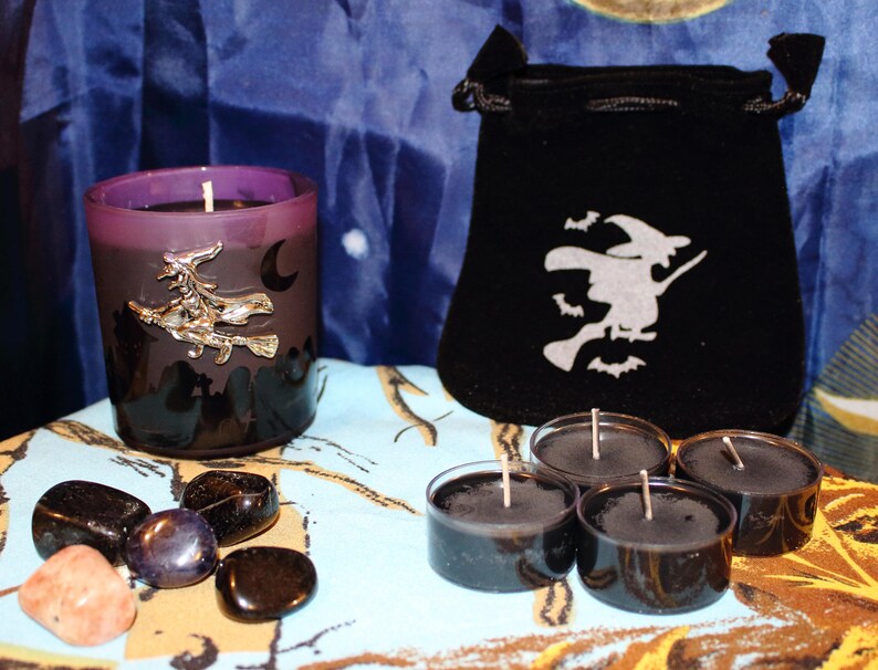 The Witching Hour Treasure of Stones Witch Candle Soy Etsy