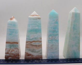 Caribbean Blue Calcite Towers, Blue Calcite, Blue Aragonite