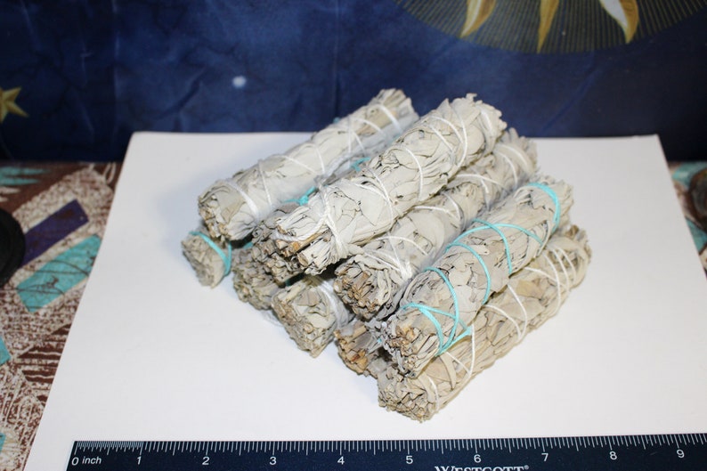 5-100 Bulk, White Sage Stick, White Sage Bundle, California White Sage image 2