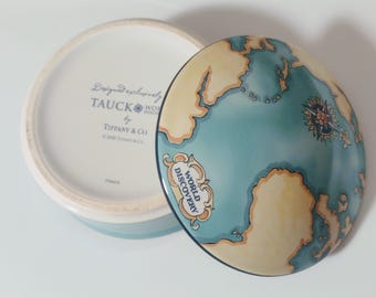 Tiffany & Co Porcelain Tauck World Discovery Map Exclusively
