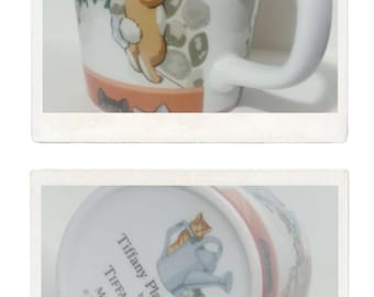 TIFFANY & Co. Tiffany Playground Garden Children's Mug Collectible Porcelain Luxury Made in Japan 1992