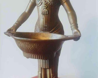 Egyptian Pharoahess Goddess Sculpture Incense Burner VANTINE'S Made in France