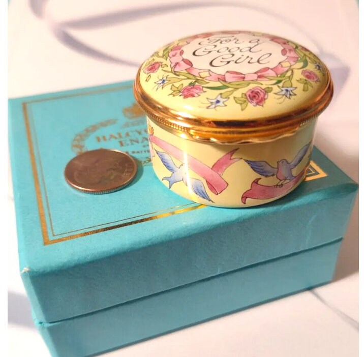 TIFFANY & CO. Halcyon Days Enamels Trinket Box for a Good
