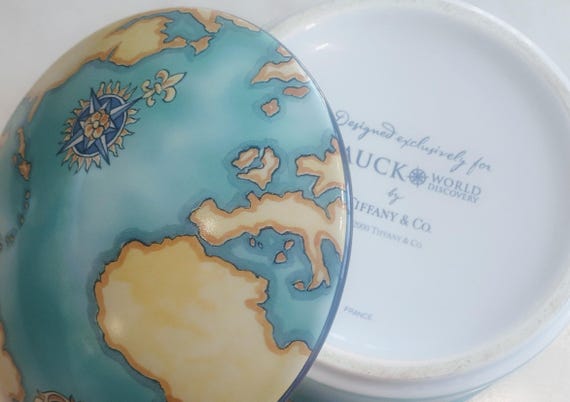 Tiffany & Co Porcelain Tauck World Discovery Map Exclusively