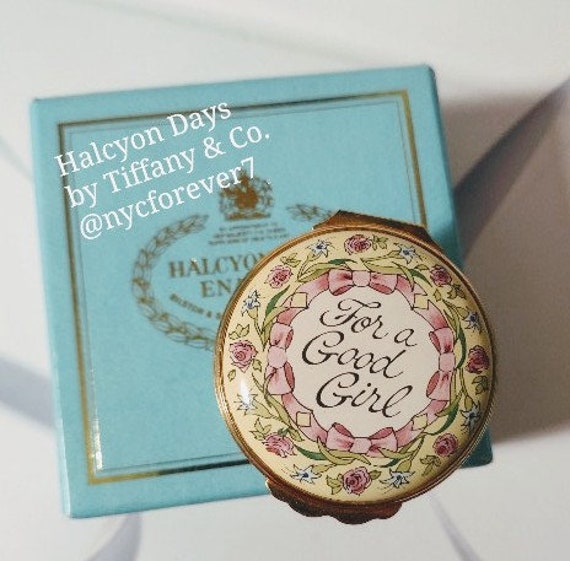 TIFFANY & CO. Halcyon Days Enamels Trinket Box for a Good