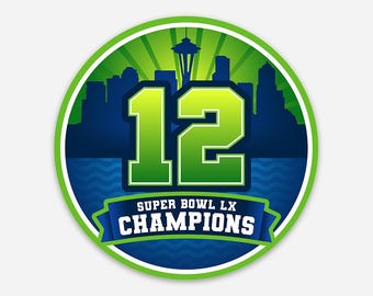 Super Bowl LX Champions Sticker