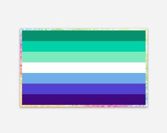 Gay Male Pride Flag Sticker
