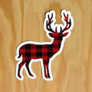 Plaid Buck Sticker