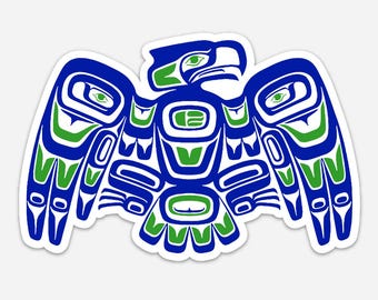 Tribal Seahawk Sticker