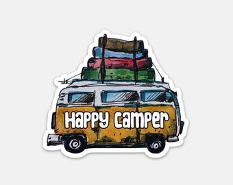 Happy Camper Van Sticker