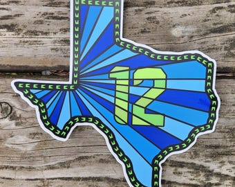 Texas State 12th Man Sticker Decal