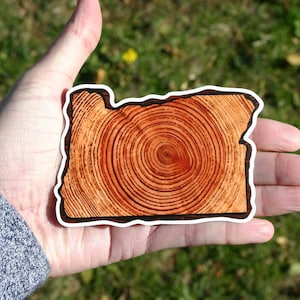 Oregon Sticker, Wood Pattern Sticker