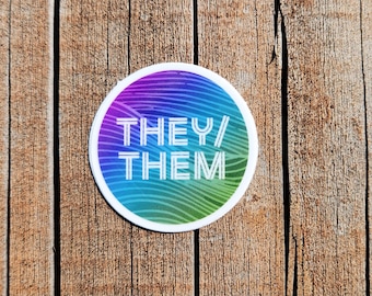 Pronouns They/Them Sticker