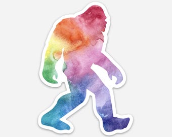 Rainbow Sasquatch Sticker