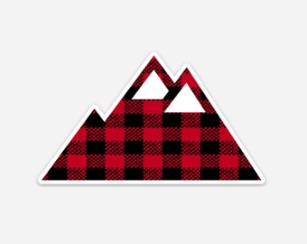 Plaid Mountain Sticker