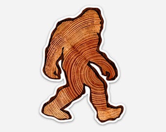 Wood Sasquatch Vinyl Sticker