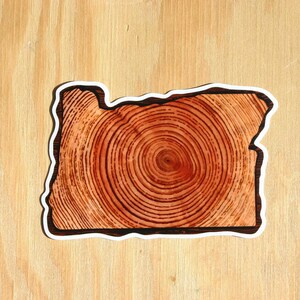 Oregon Sticker, Wood Pattern Sticker - Etsy