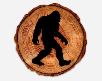 Sasquatch, Wood Pattern Sticker