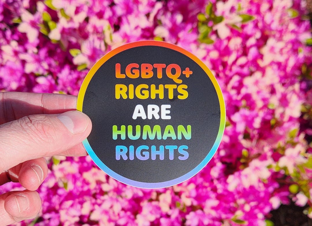 LGBTQ+ Rights Are Human Rights Sticker, Gay Pride Sticker - Etsy