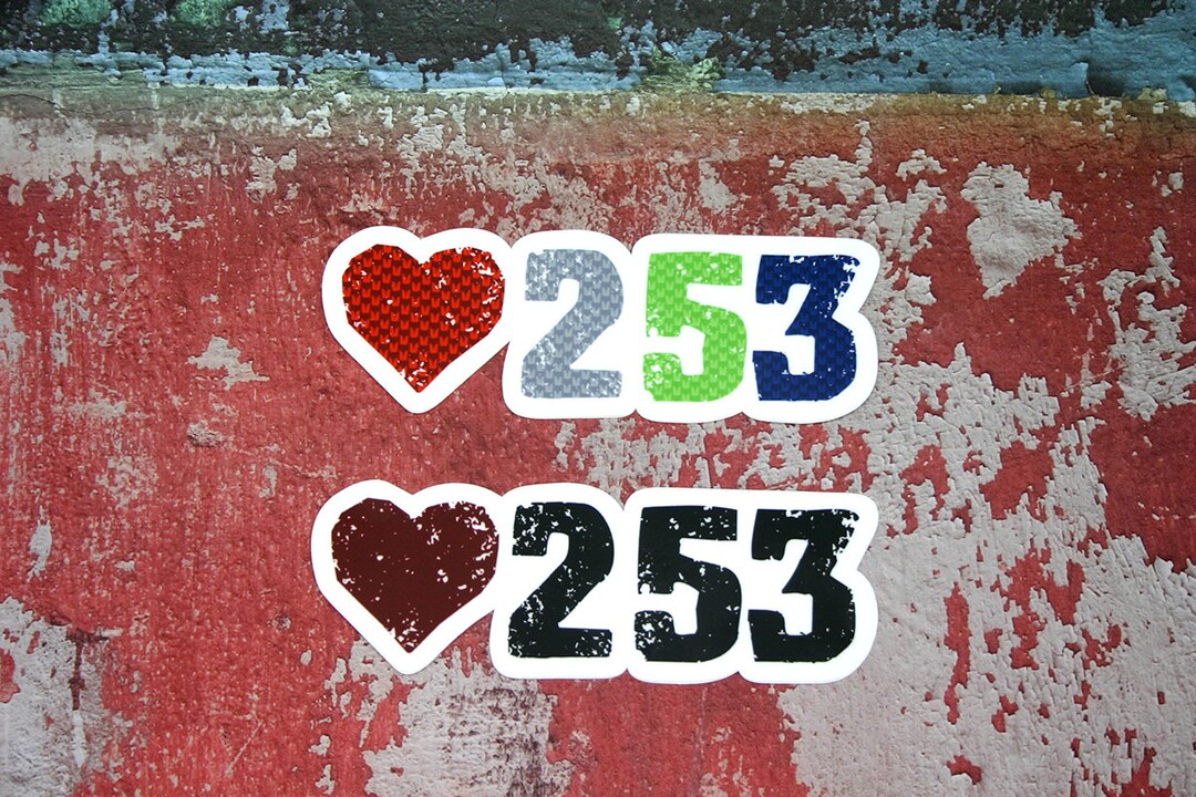 253 Area Code Vinyl Sticker - Etsy