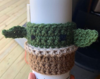 Baby Alien Crochet Cup Cozy Crochet Pattern | Digital Pattern
