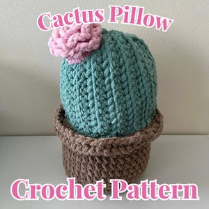 Cactus Pillow Crochet Pattern | Digital Pattern