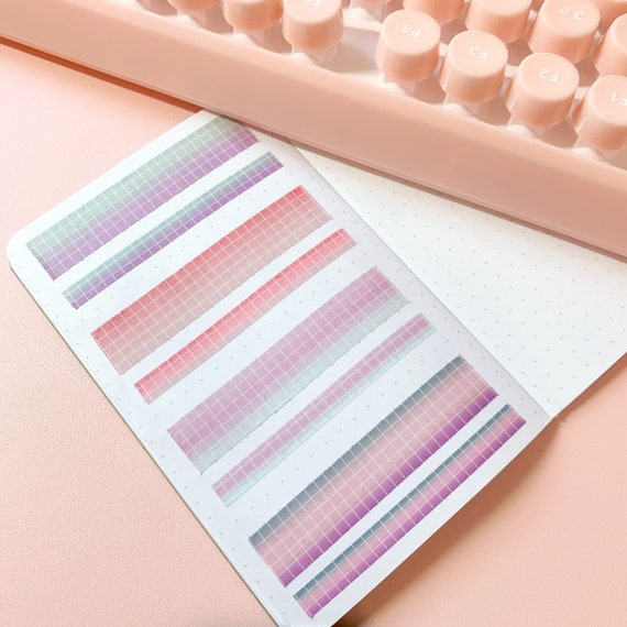 Washi Tape - Pastel Rainbow Grid Washi