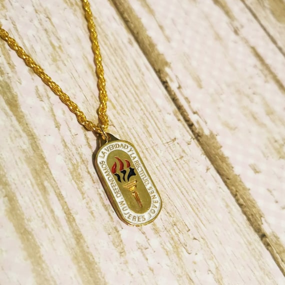 Young women's torch necklace sale