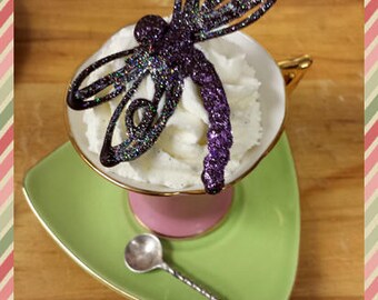 24Hand Made Glittery Edible Chocolate Dragonflies