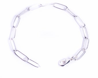 Bracelet chaine fine plaquée argent