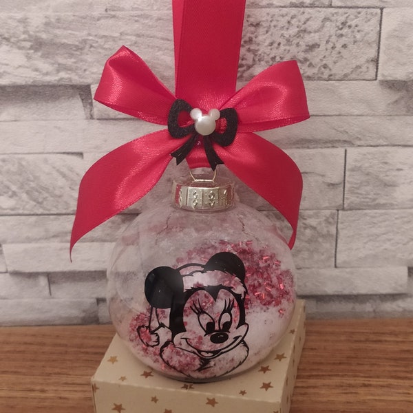 Boule de Noël Minnie ou Mickey