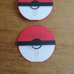 Faire part Pokémon  / pokeball pour  baptême ou anniversaire