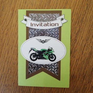 Faire part thème Moto  / invitation moto