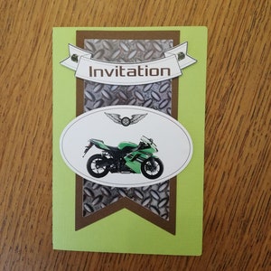 Invitation anniversaire garçon Moto et Voiture – Omade