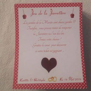 Alternative jeu de la jarretière Tombola personnalisée mariage lot de  tickets carte jeu à gratter personnalisé animation originale -  Portugal