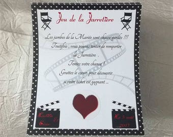 Lot de Cartes à gratter pour tombola , jeu de la jarretière  thème cinéma