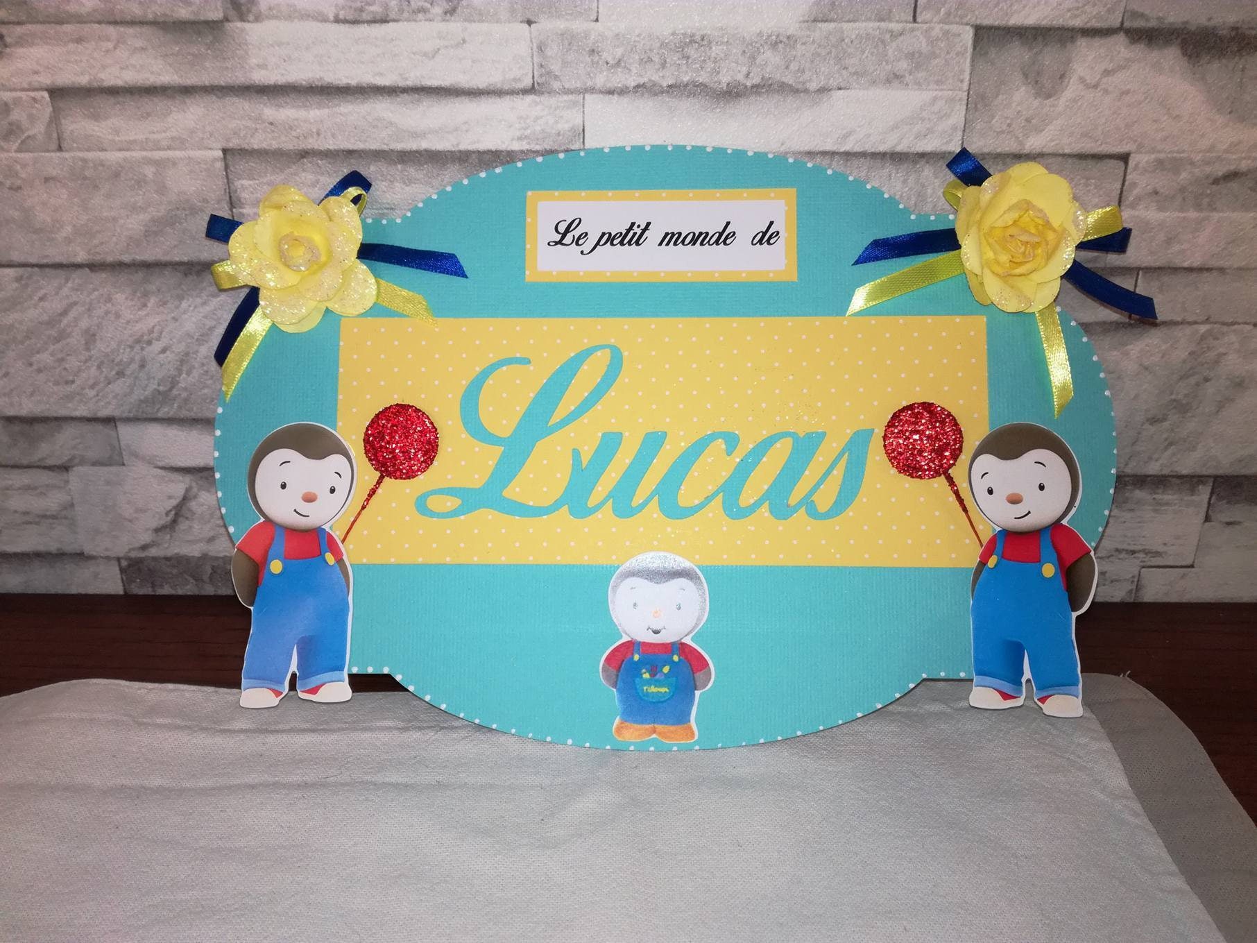 Plaque de Porte Enfant Personnalisé , Déco Chambre Tchoupi 